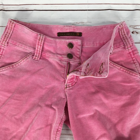 Bella Dahl Pink Corduroy Capri Pants Size 25 - Picture 7 of 7